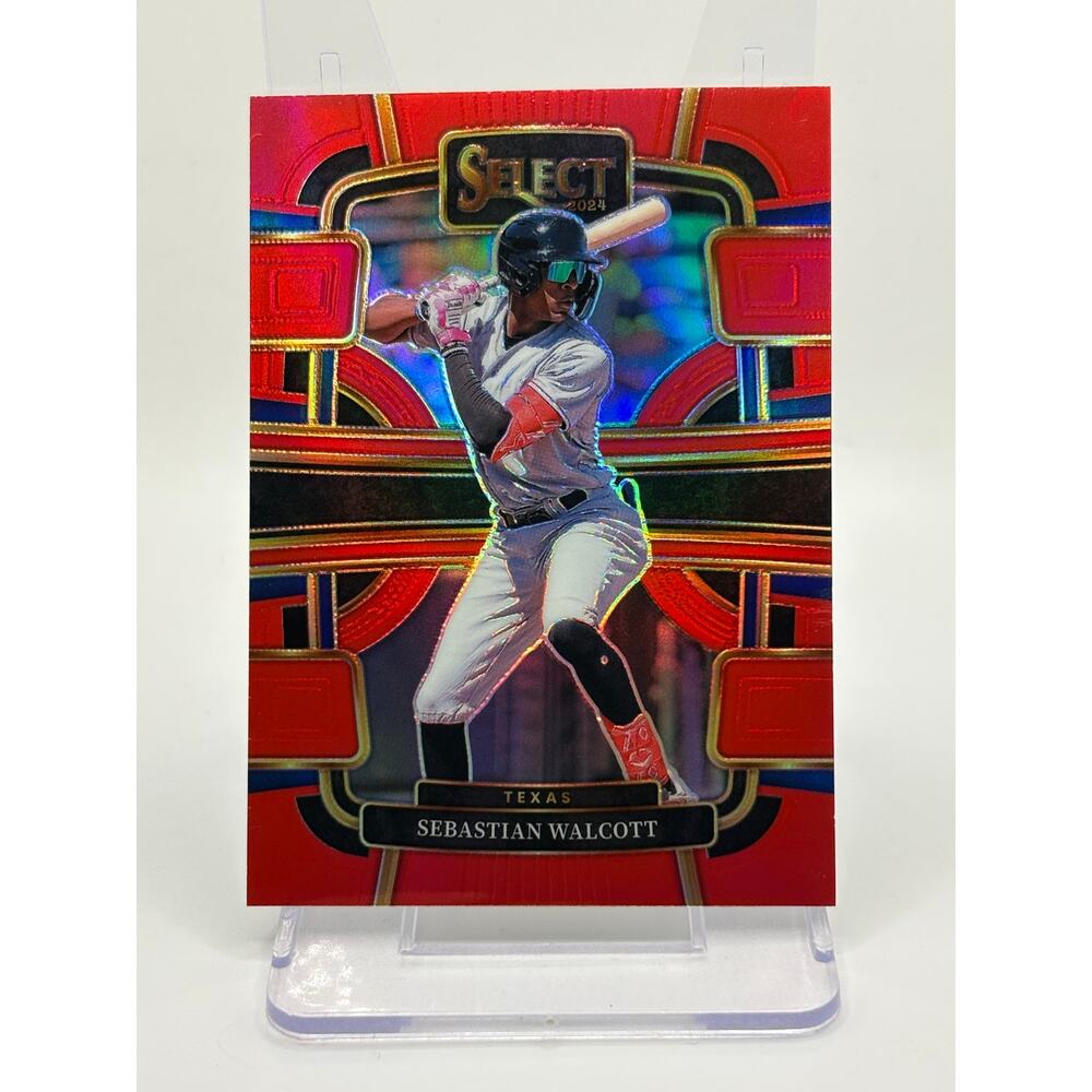 2024 Panini Select Sebastian Walcott Red Prizm Refractor 128/149 SP Rangers